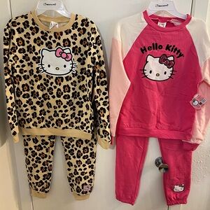 Hello Kitty Kids 2 Jogging Sets- Leopard Print and Pink size 12